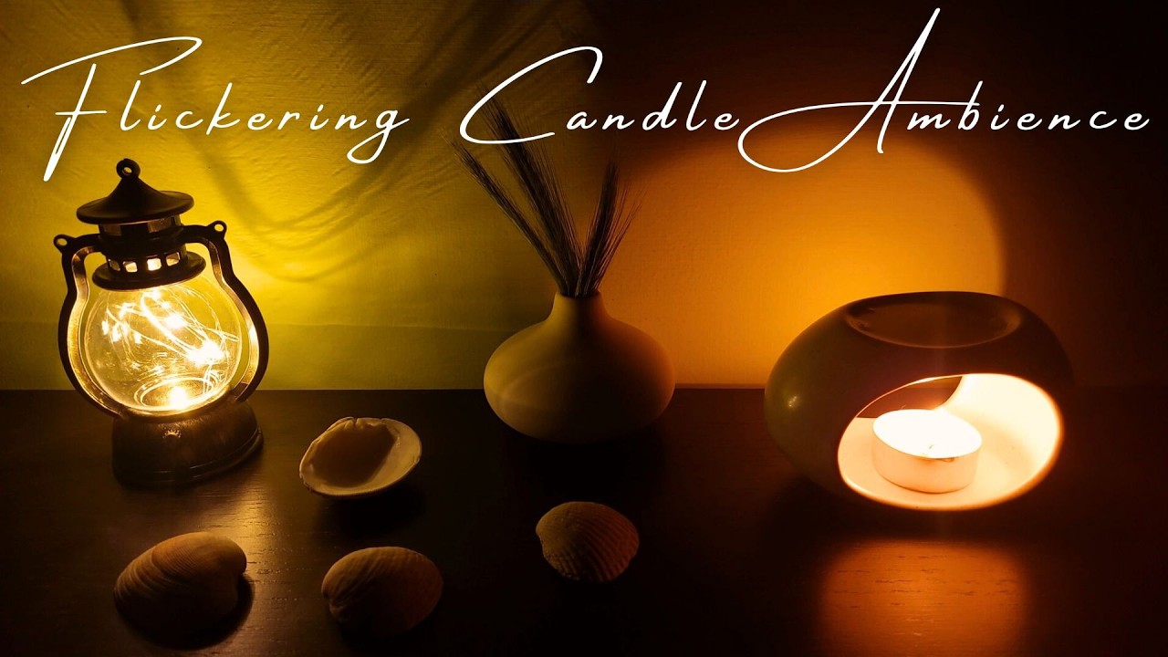 Flickering Candle Ambience 🌙 Peaceful Music for Concentration and Relax