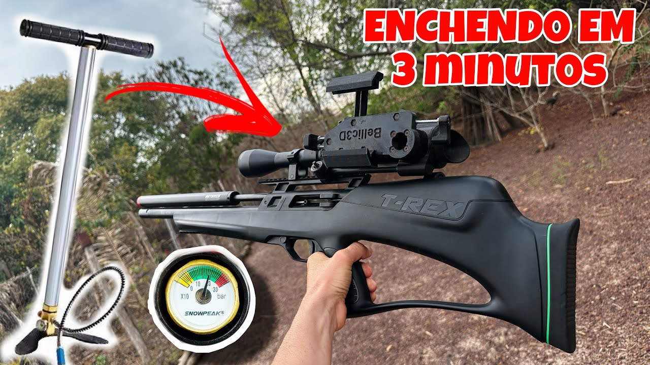 ENCHENDO A PCP T REX BULLPUP de 150cc COM BOMBA 3 ESTÁGIOS