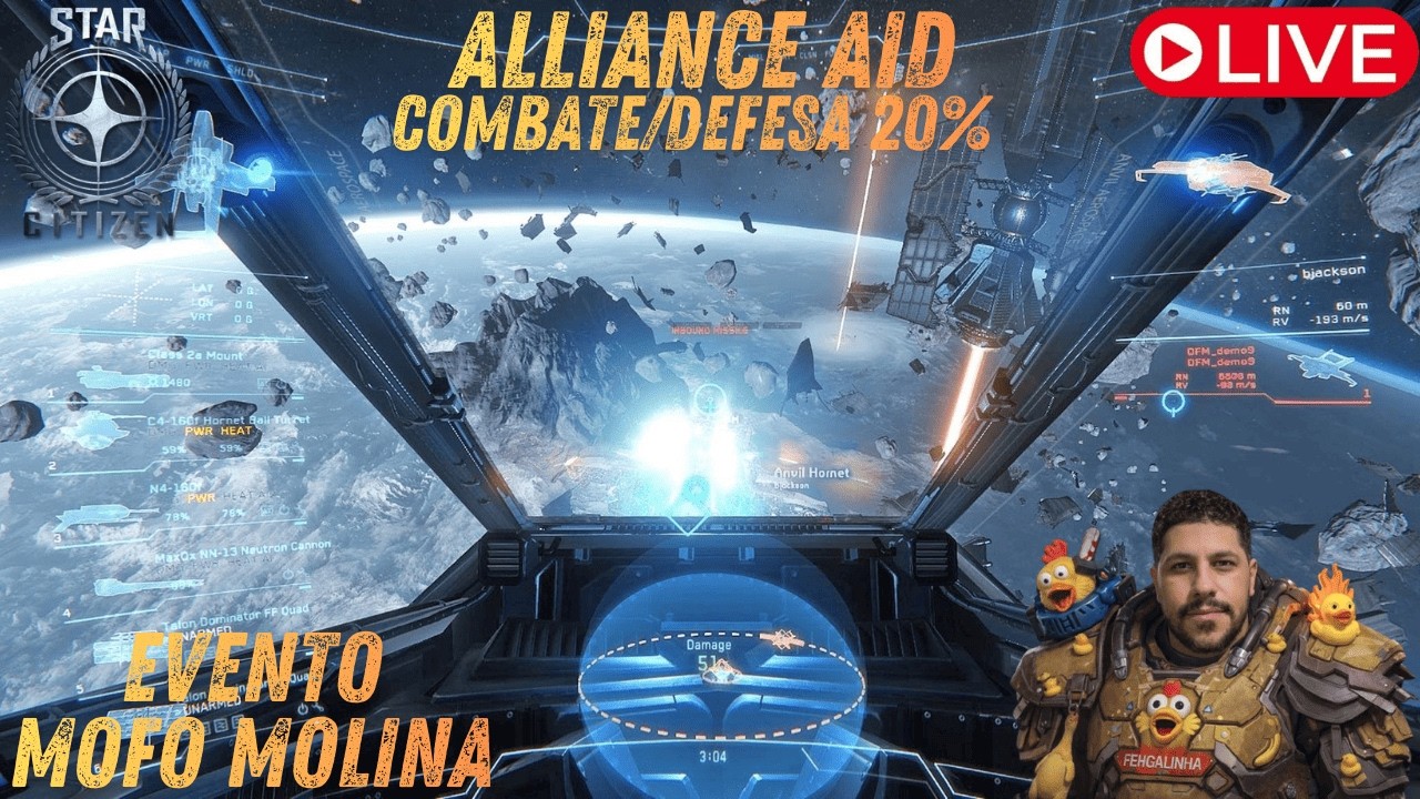 🔴 AO VIVO! Venha Jogar Comigo! Defesa/Combate - Alliance AID | STAR CITIZEN 4.6 PT-BR