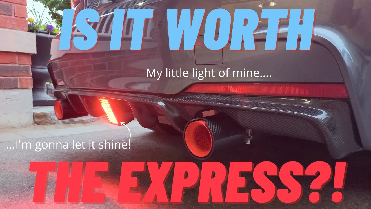 AliExpress Carbon Rain Light Diffuser and Custom Carbon Tips Install! (BMW F30)