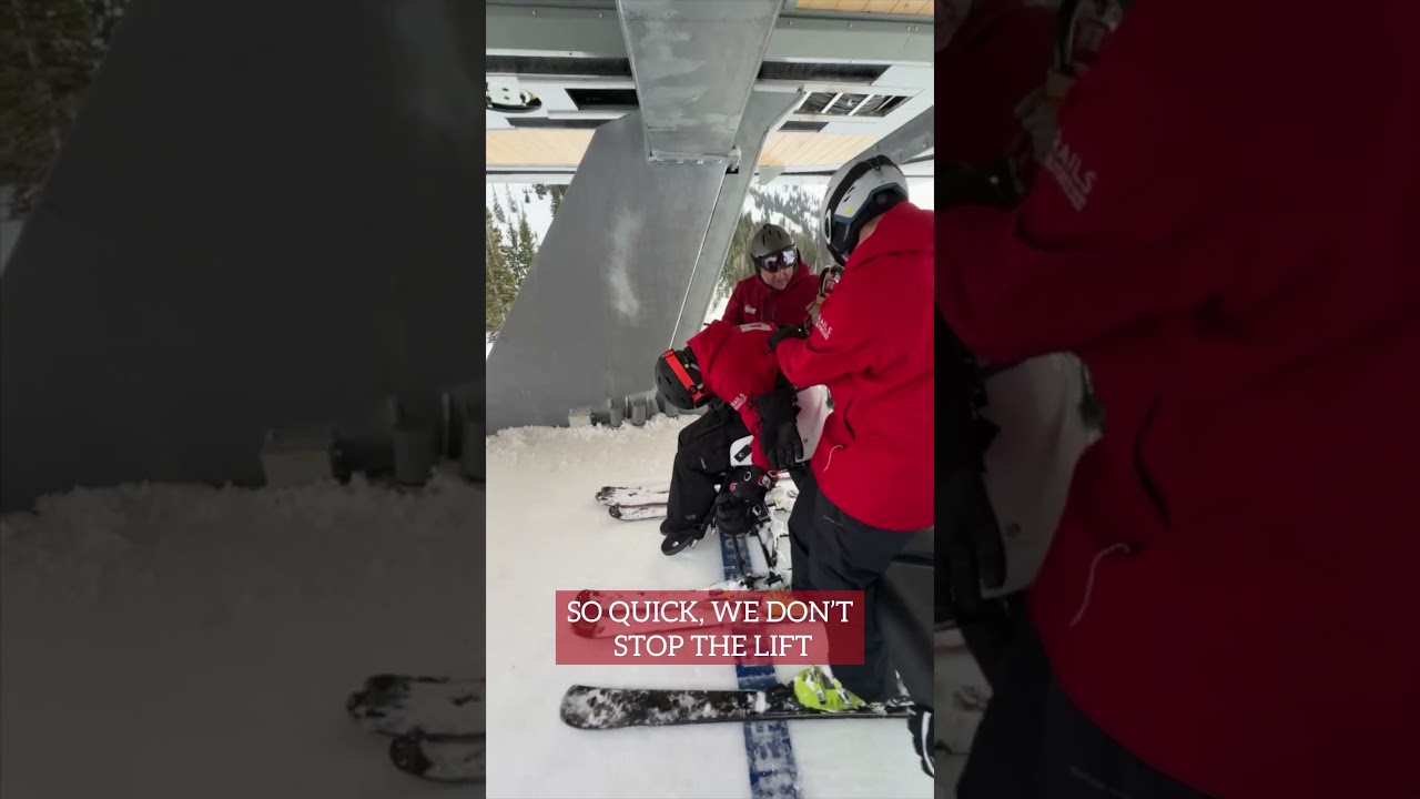 How I get on and off the ski lift 🚠 #SkiLife #AdaptiveSports #MountainMagic #paralysis #accessible