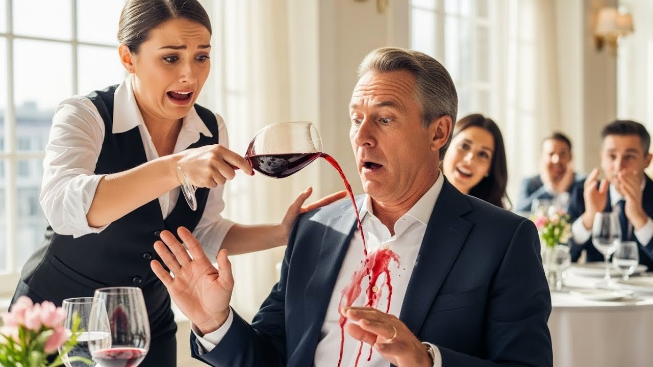 Waitress Spilled Wine on the Billionaire — He Smiled and Called Her 