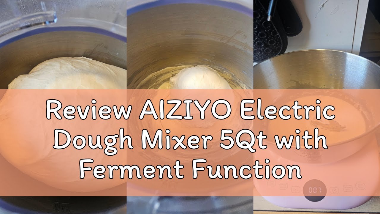 Review AIZIYO Electric Dough Mixer 5Qt with Ferment Function, Dough Maker with 304 Stainless Steel B