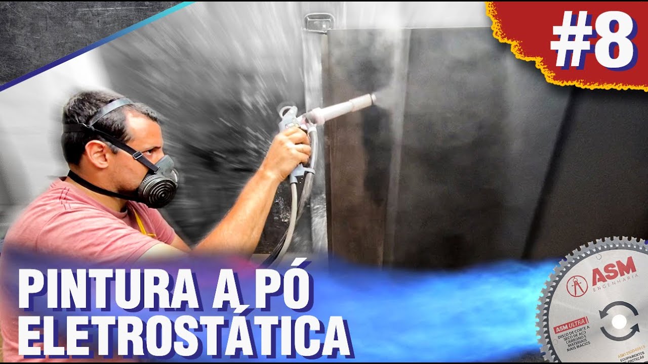 PINTAMOS COM TINTA A PÓ - PINTURA ELETROSTÁTICA - OS DEGRAUS DA ESCADA DE AÇO - DIÁRIO DE OBRA #8