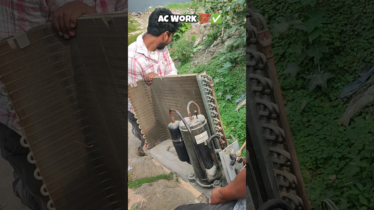 AC TECHNICIAN 💪🧑&zwj;🔧#airconditioningrepair #technicaltrending #acrepair #acservice