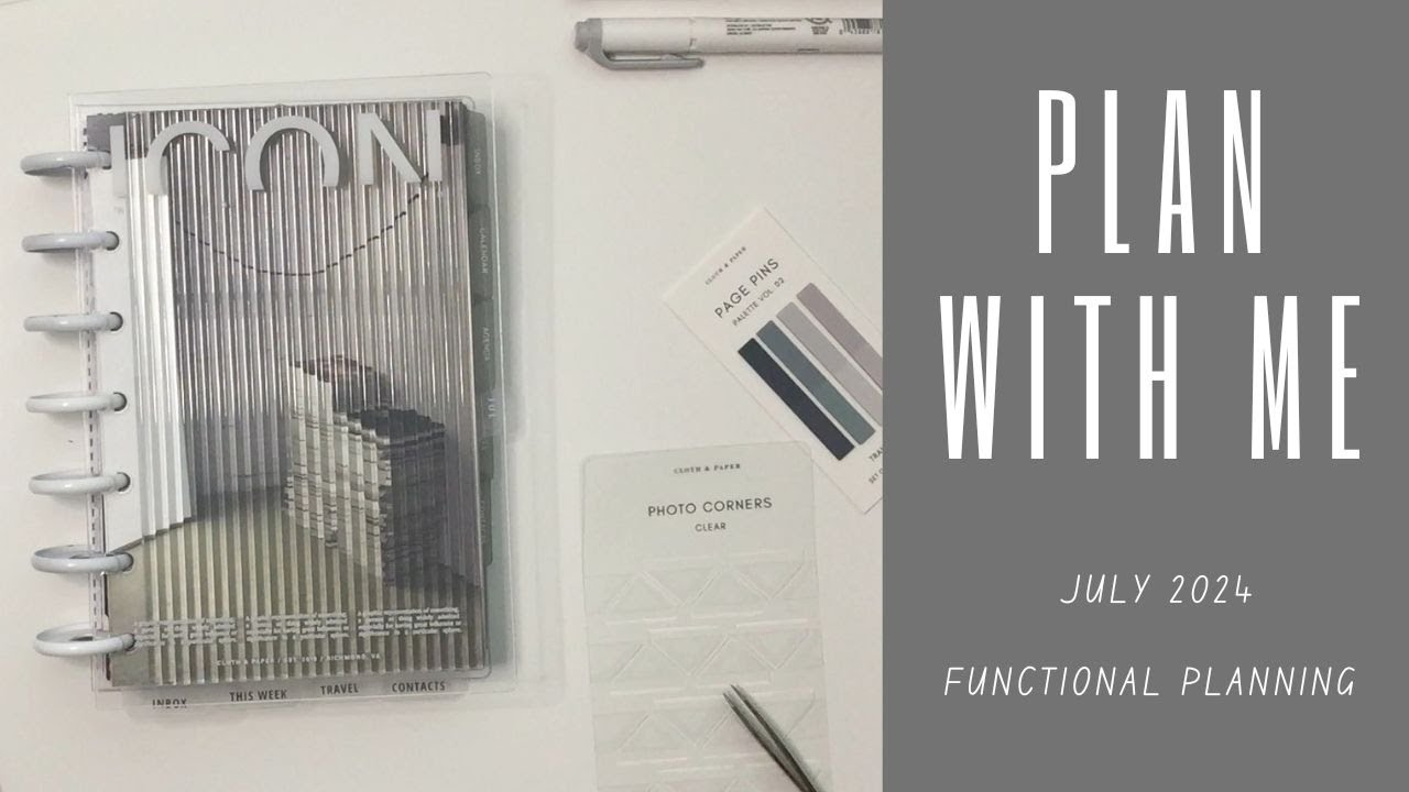 JULY 2024 PLAN WITH ME | CLOTH & PAPER HORIZONTAL | WORK PLANNER