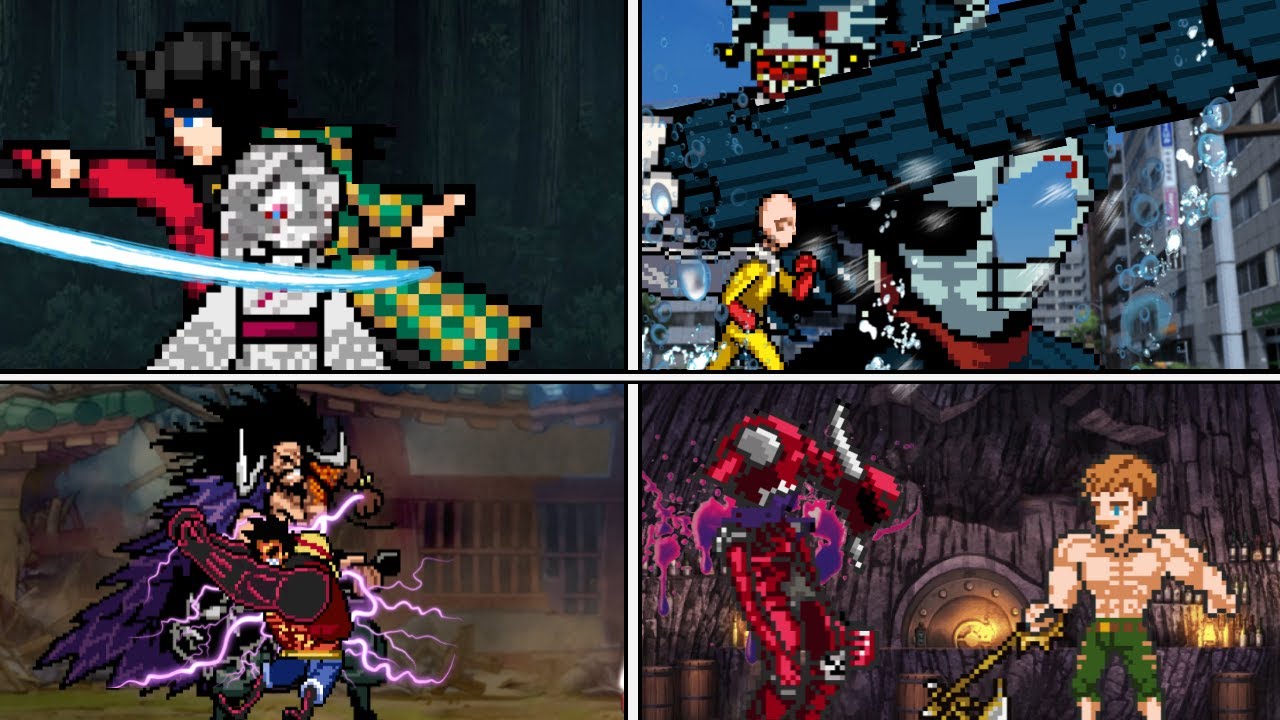 BEST ONE HIT KOs IN ANIME MUGEN (One single blow animations)
