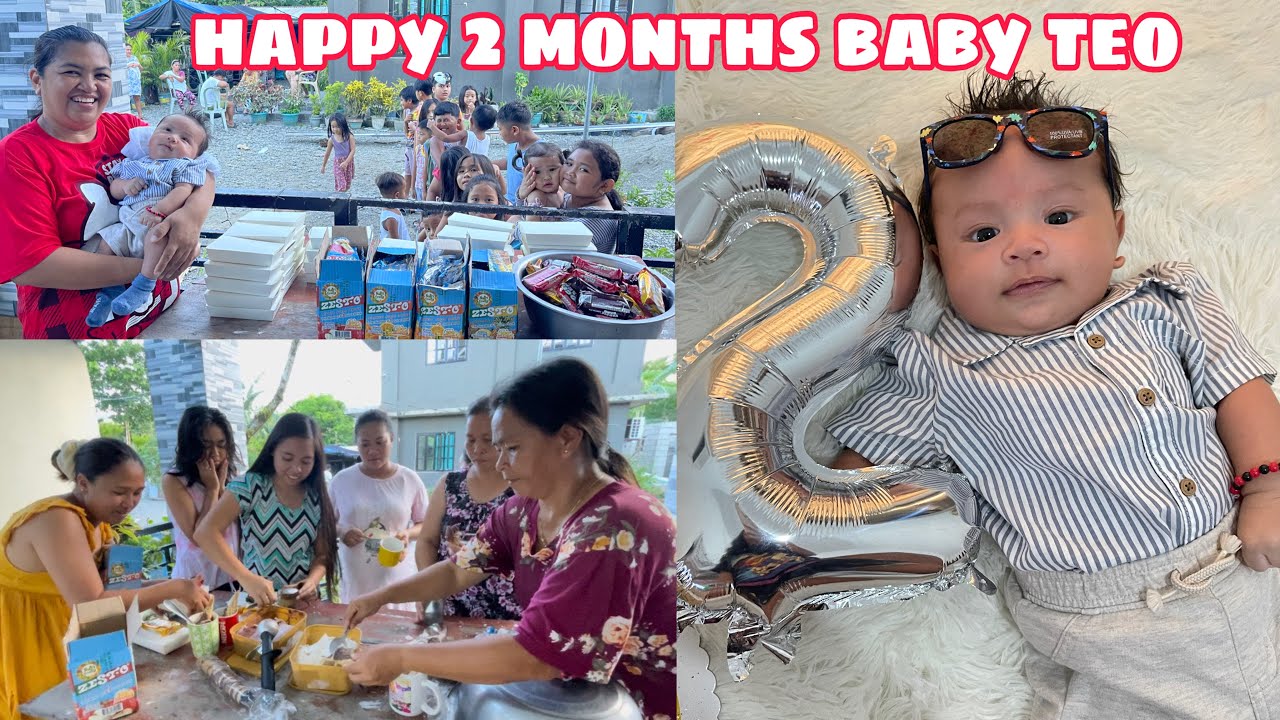 HAPPY 2 MONTHS BABY TEO | Nagpa meryenda sa mga bata