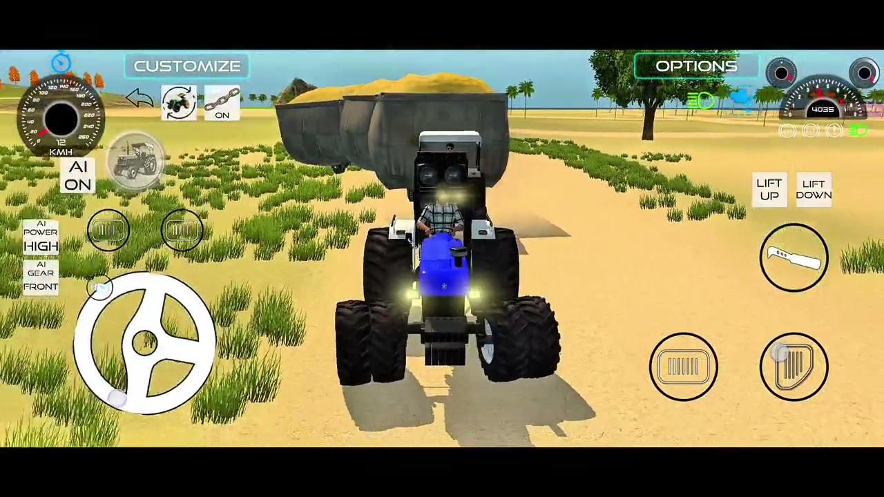 आज New Holland tractor ने  तीन trolley के साथ फंसे हुए  Eicher tractor को खींचा 😱🚜🎮 #tractor #video 