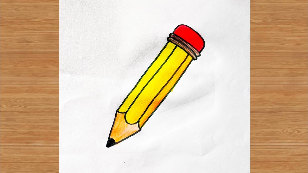 How To Draw A Pencil ✏️ Easy | Step By Step For Beginners | Art Tutorial | Art Is My Soul🤗