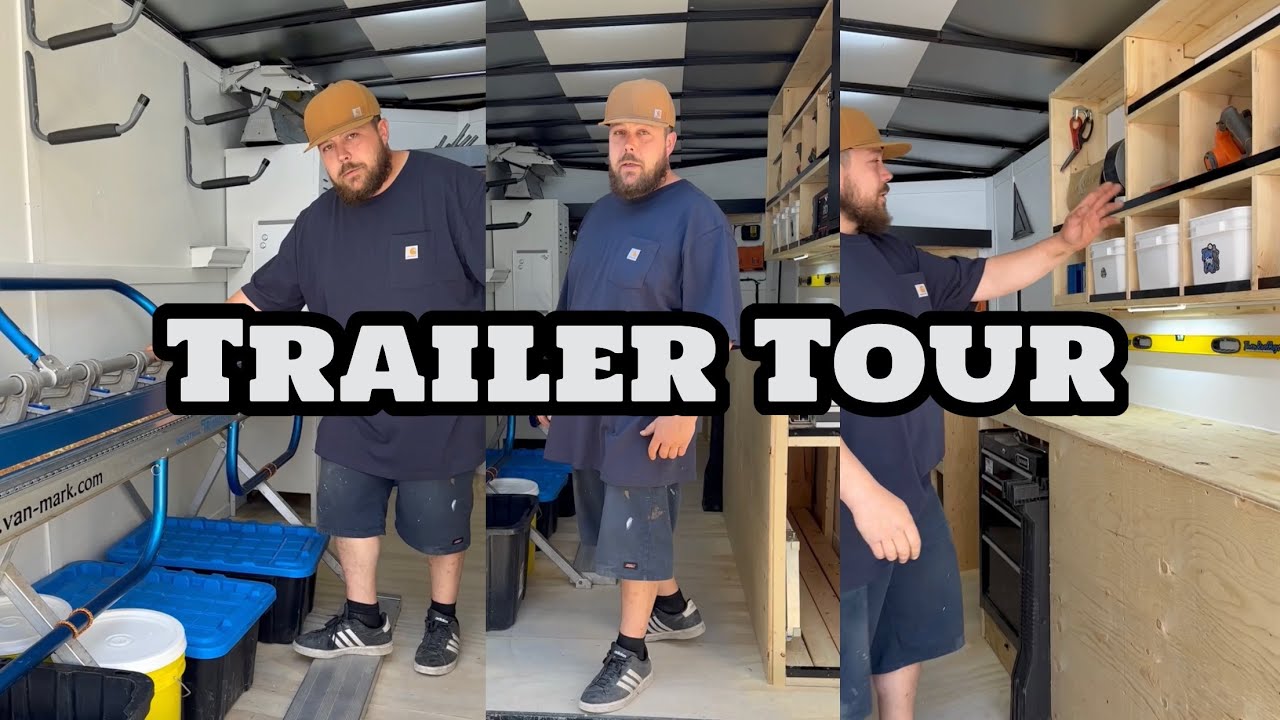 Work Trailer Tour #construction #tools #work #trailer