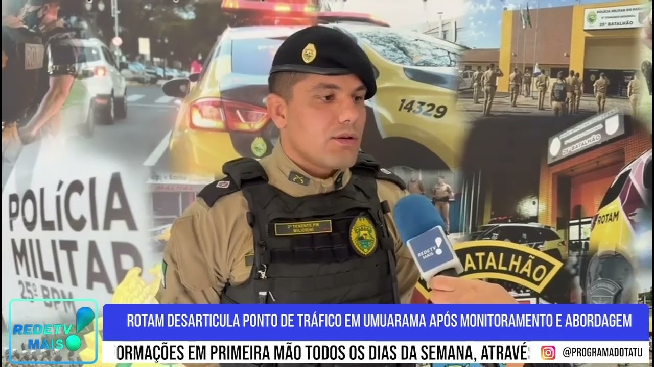 ROTAM desarticula ponto de tráfico em Umuarama após monitoramento e abordagem de compradoras