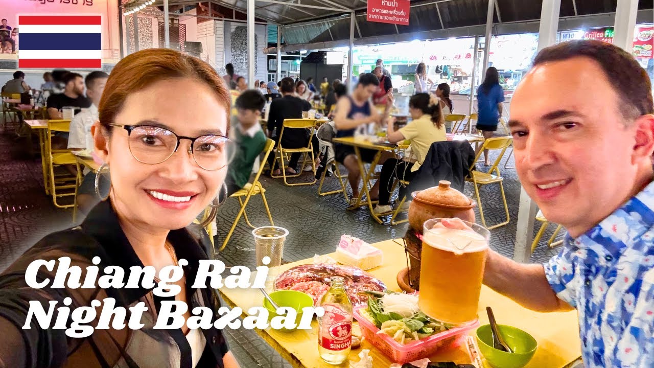 Chiang Rai Night Bazaar Thailand 🌙 | Street Food & Market Walk