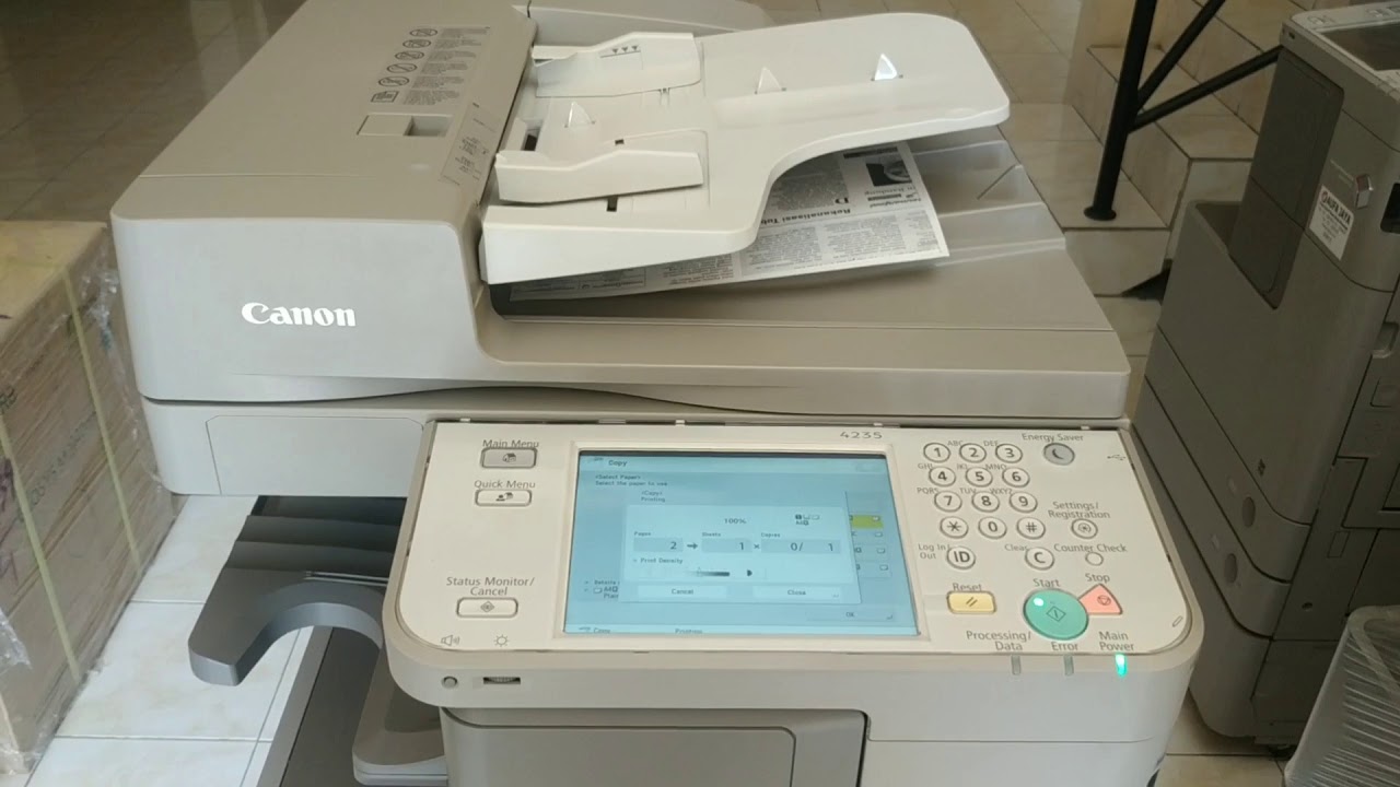 Tutorial/cara fotocopy untuk pemula mesin fotocopy canon IRA