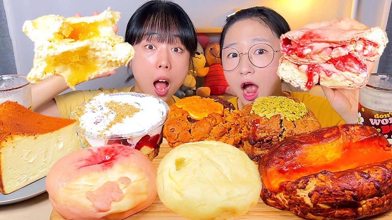 뽀니랑 동명양과자점 ASMR..🍪 브레드푸딩 킹까까 크림치즈빵 황치즈 바게트 쿠키 디저트 먹방 Dessert Mukbang