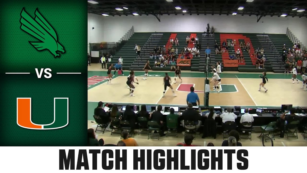 North Texas vs. Miami Match Highlights | 2025 ACC Volleyball