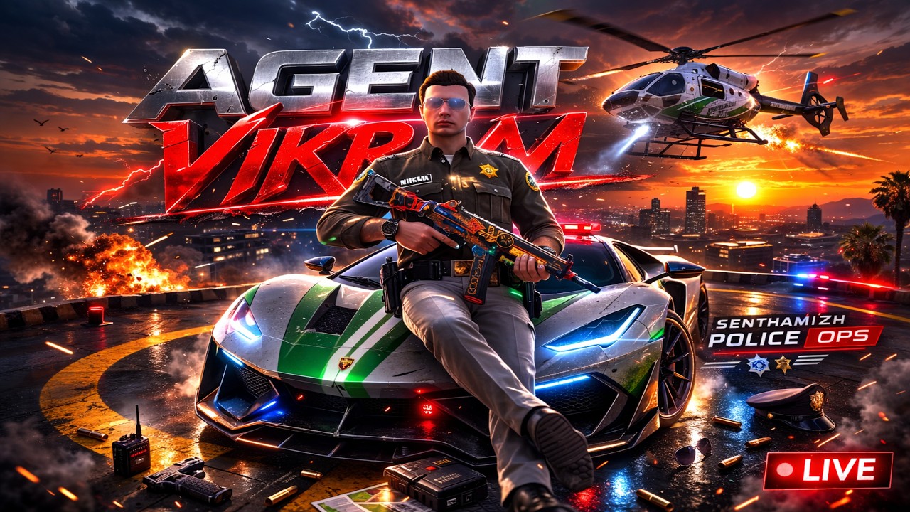 🔴 LIVE 🚔 GTA V RP | AGENT VIKRAM Entry 🔥 இன்று City Clean | TPG SUBASH | ROLE PLAY TAMIL