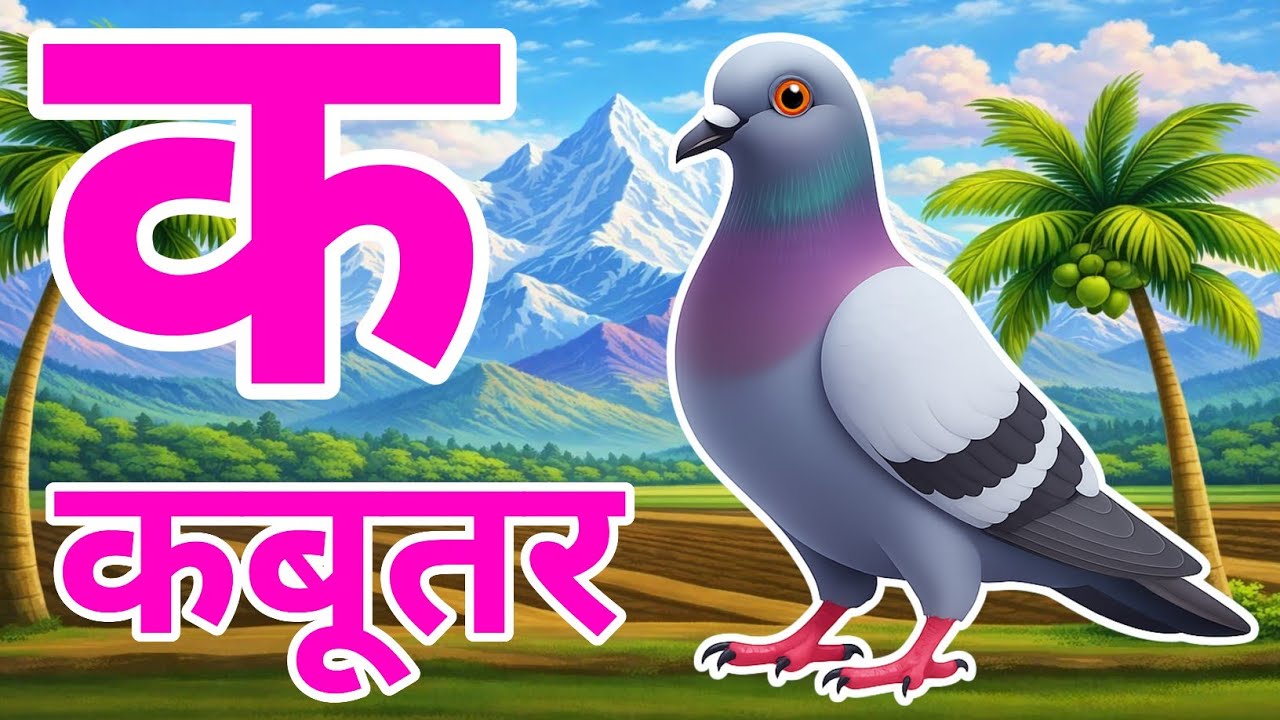 क से कबूतर, अ से अनार a se anaar k se kabutar I Hindi varnmala I ABCD क से कबूतर अ से अनार, for kids