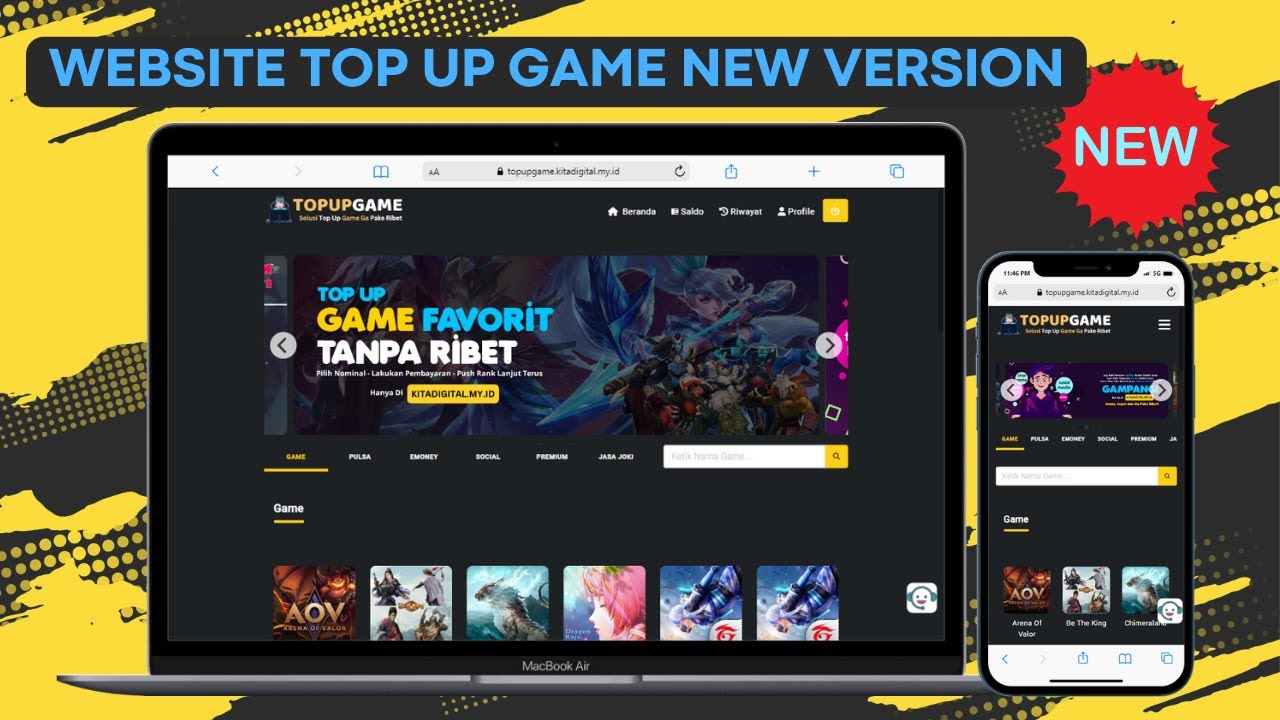 Cara membuat website Topup Games - Bisnis Top Up Game - Script Website Topup Games