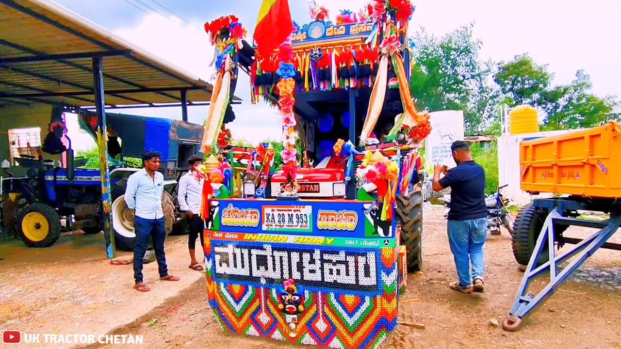 ಮನದಾಗ ಮಾಡಿ ಮೆಟ್ಟ 💥 ಒಗದೆನ ಪ್ರೀತಿ ಸುಟ್ಟ ❤️Hindustan Tractor decoration and modifications videos 