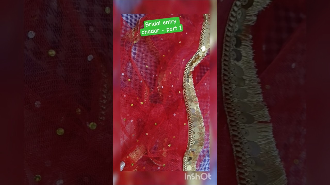 Bridal entry chadar at home #part1#weddingdecor #brideentryideas #love #music #shorts