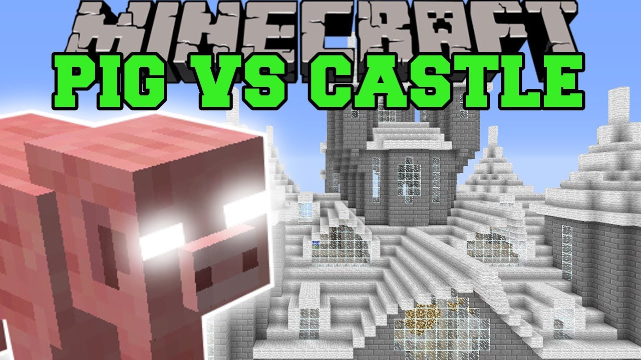 PIGZILLA MOD VS CASTLE LIVIDUS - Minecraft Mods Vs Maps (Pig Meteors!)