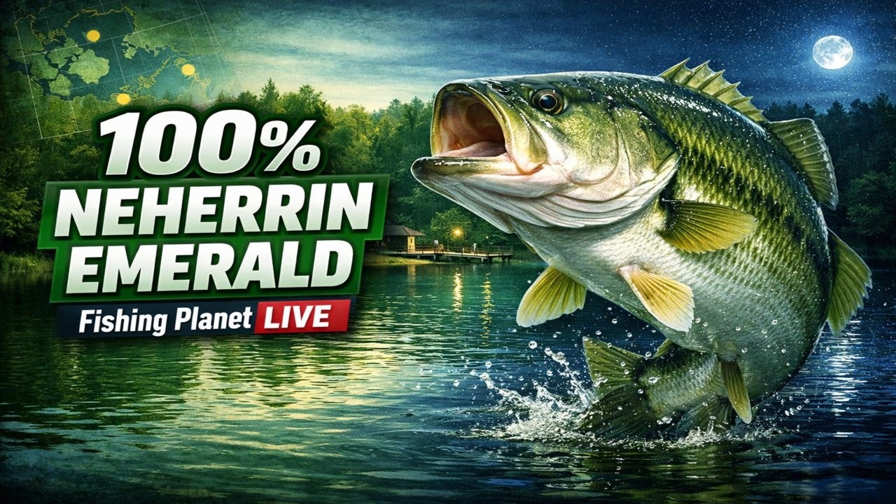 Fishing Planet LIVE 🔴 100% NEHERRIN & EMERALD | Mega długa transmisja | Top łowiska