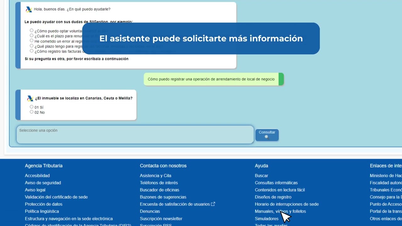 SII - Asistente virtual para cuestiones tributarias del SII