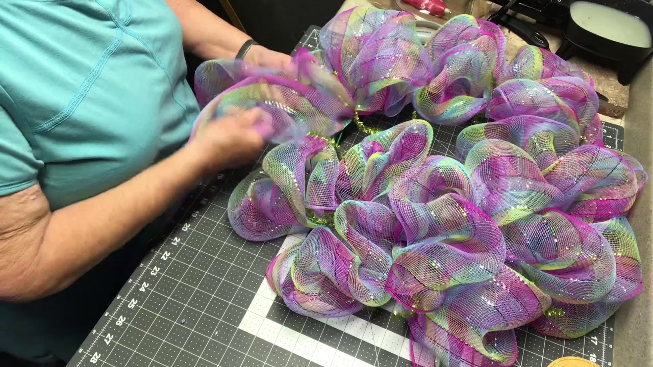 Deco Mesh Easter Wreath