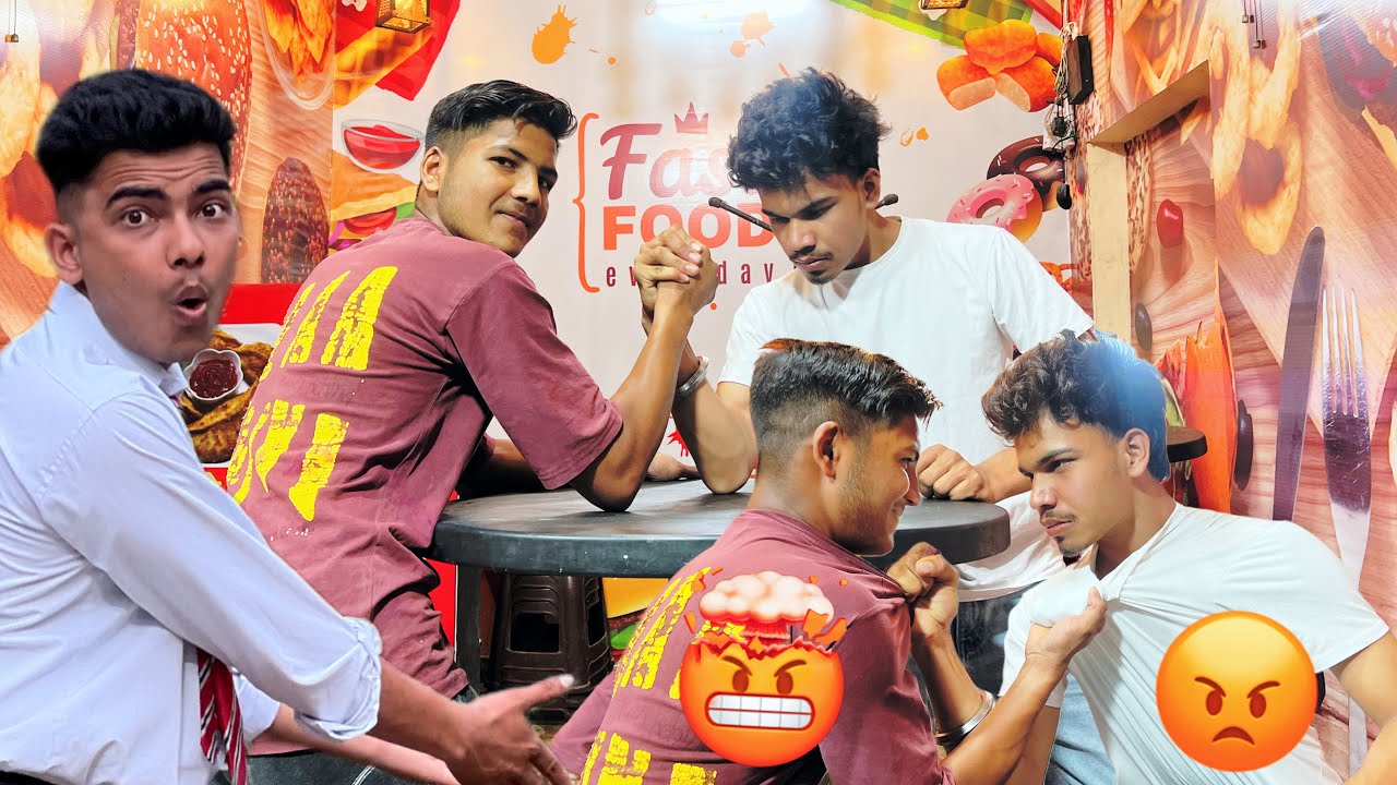 ARM wrestling karta time fight hogai 😱