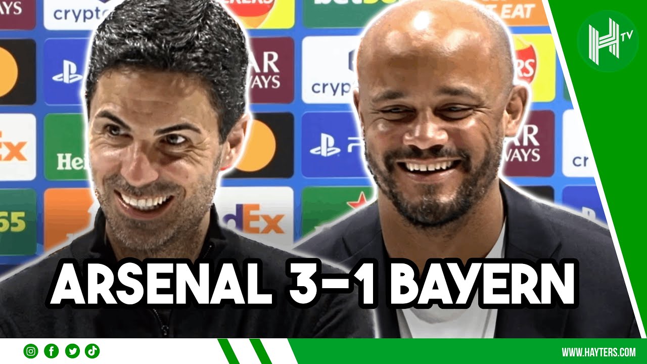 LIVE | Mikel Arteta & Vincent Kompany | Arsenal 3-1 Bayern Munich