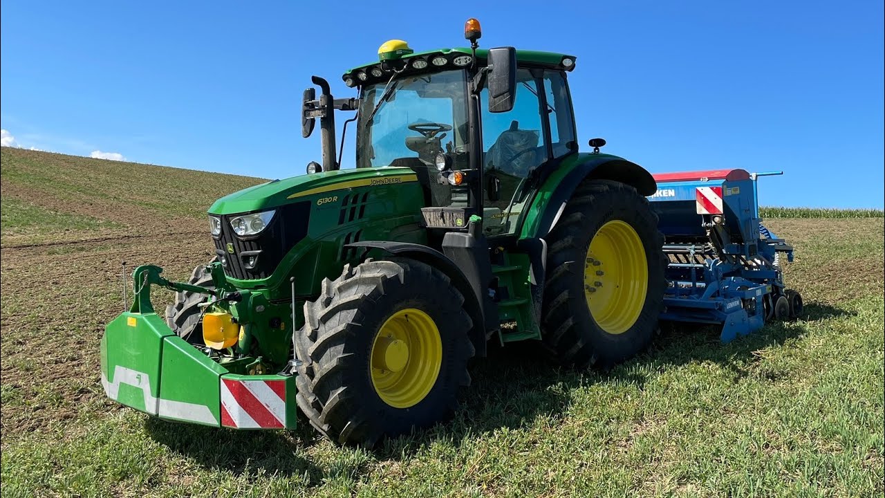 John Deere 6130r | Lemken Saphir 7 | Luzerne Säen