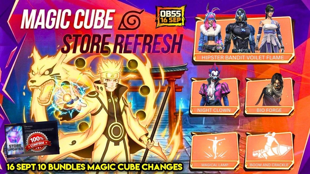 OB55 MAGIC CUBE STORE NEXT UPDATE NEW BUNDLE FREE FIRE MEIN KAUN SA ARRIVAL ANIMATION KYA KYA AAYEGA