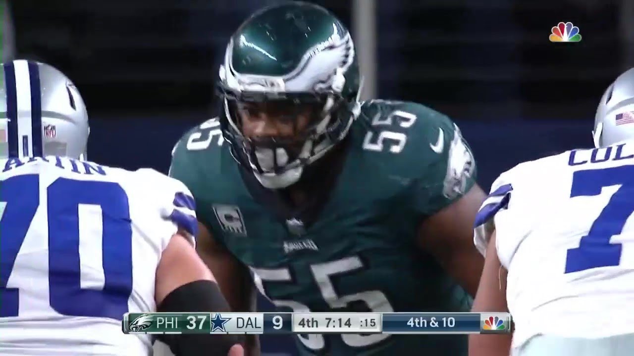Zack Martin vs Fletcher Cox & Brandon Graham (2017 wk 11) | OL vs DL Matchup
