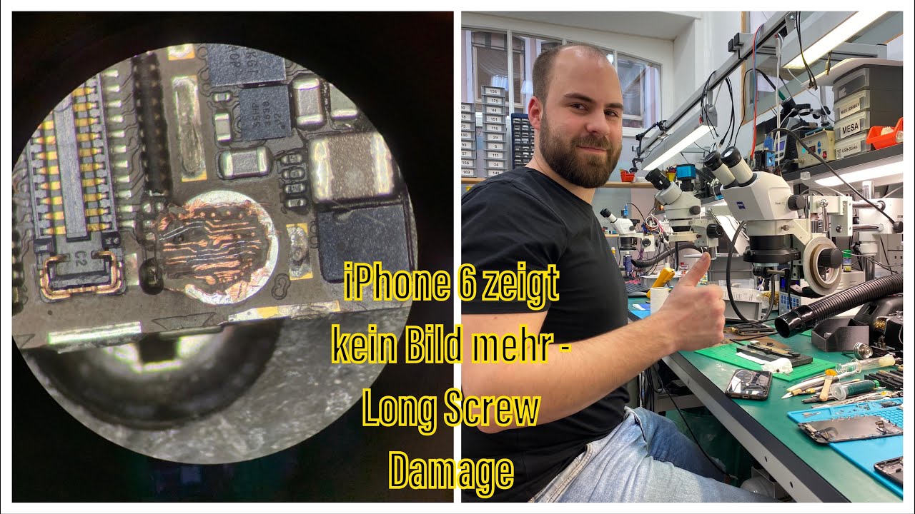 iPhone 6 KEIN BILD - NO IMAGE - KEINE ANZEIGE - KEIN TOUCH - Long Screw Damage - Andi repariert