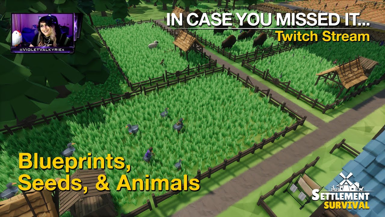 Getting Blueprints, Seeds, & Farm Animals - ICYMI EP2 | Let's Play Settlement Survival