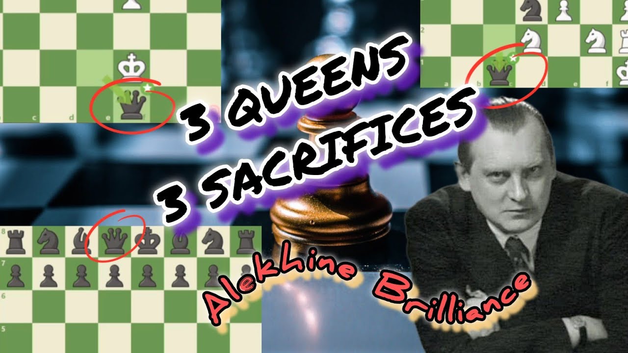 Alekhine’s Triple Queen Sacrifice against Bogoljubov | Hastings 1922 