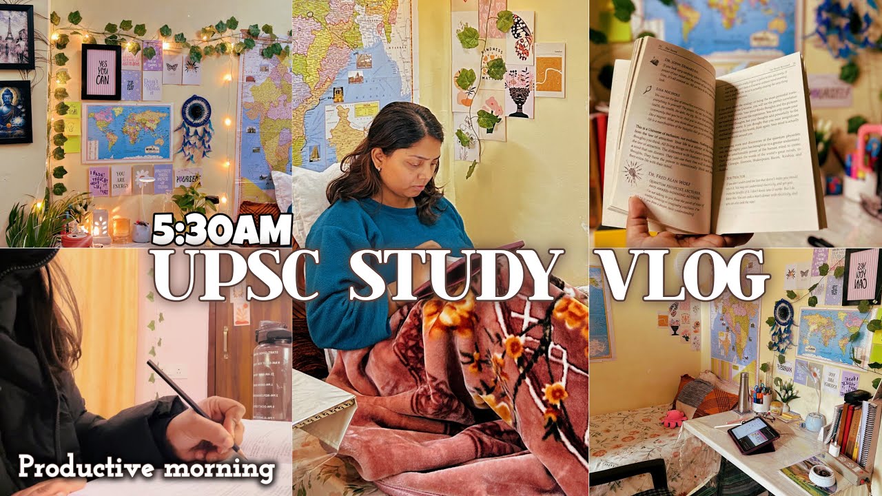 I Woke Up at 5:30 AM for UPSC Preparation in Delhi winter 😭 | UPSC Aspirants life 🔥| study vlog 