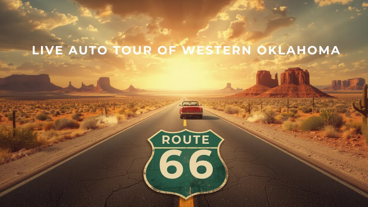 Route 66 Western Oklahoma Live Auto Tour | Let's Explore Series