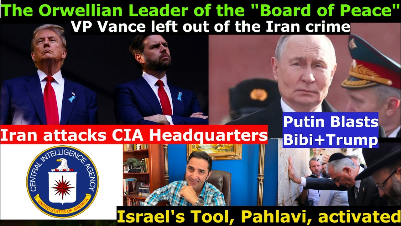 Iran strikes CIA HQ. Putin blasts Israel+US acts. Trump bans VP Vance. 