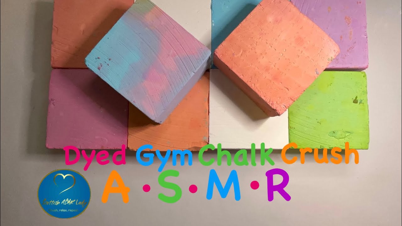 Dyed Gym Chalk Crush ASMR | Soft Gym Chalk ASMR