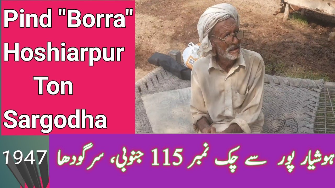 #Borra Hoshiarpur Ton #Chak no 115 SB Sargodha,1947