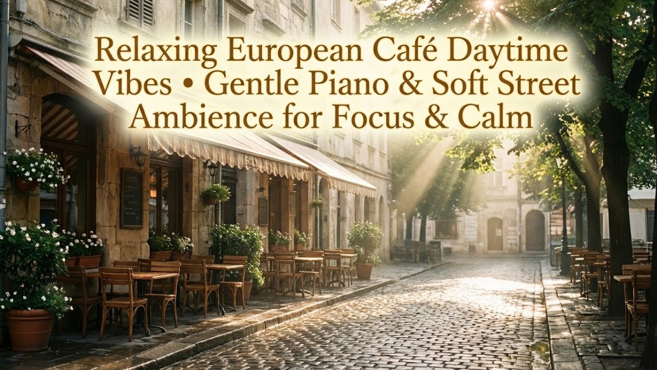 🔴 LIVE Cozy European Café Jazz ☕ Relaxing Evening Ambience