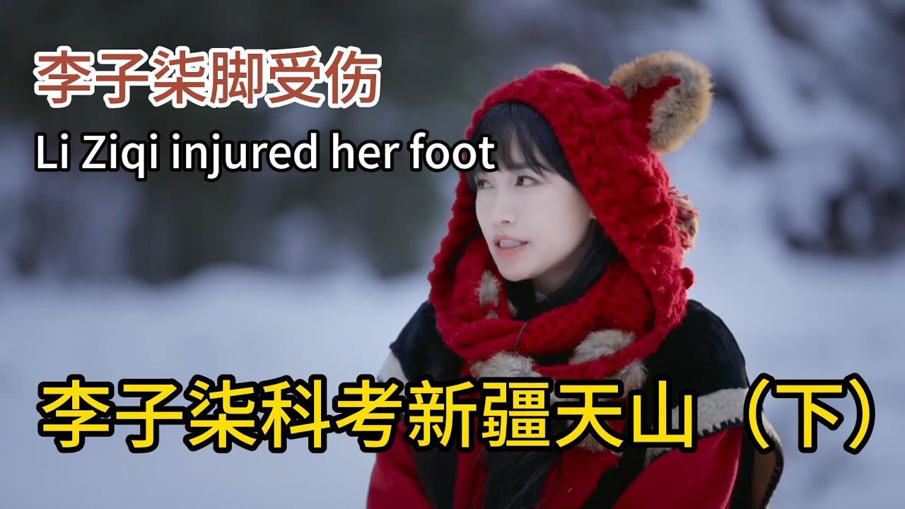 和李子柒体验野外科考新疆伊利天山（下），李子柒脚受伤