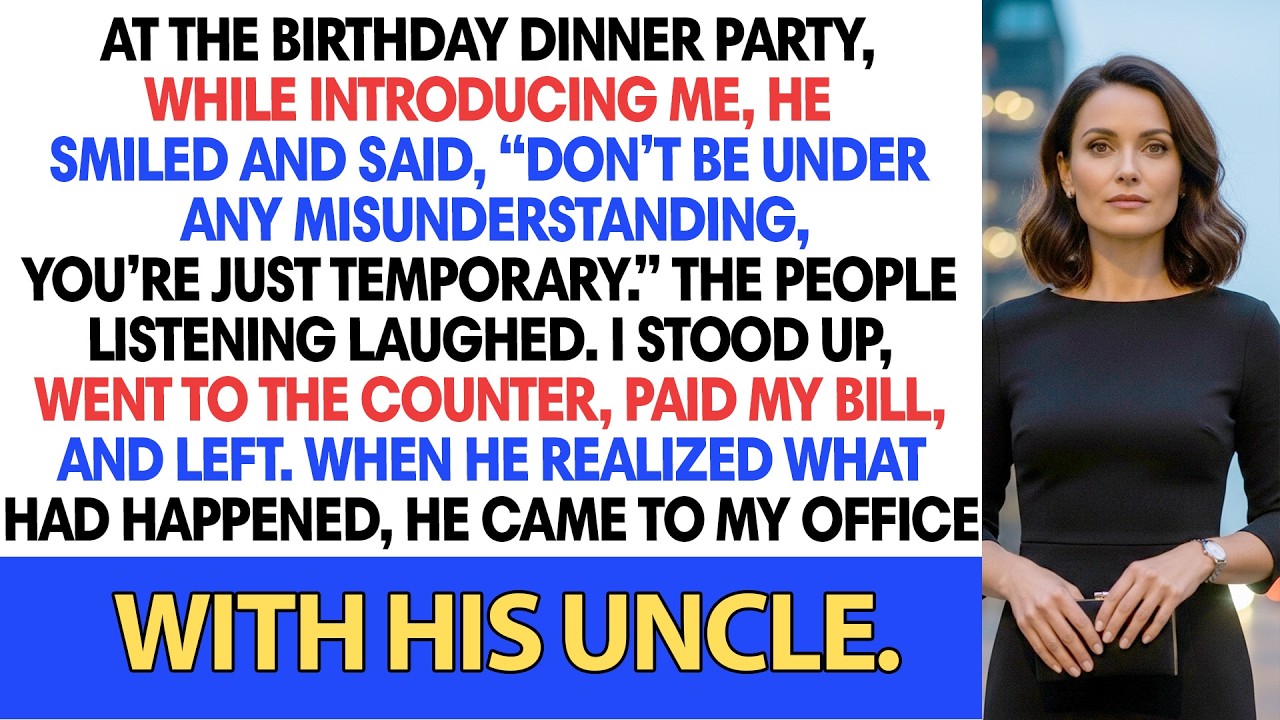 At The Birthday Dinner Party, While Introducing Me, He Smiled And Said, “Don’t Be Under Any…”