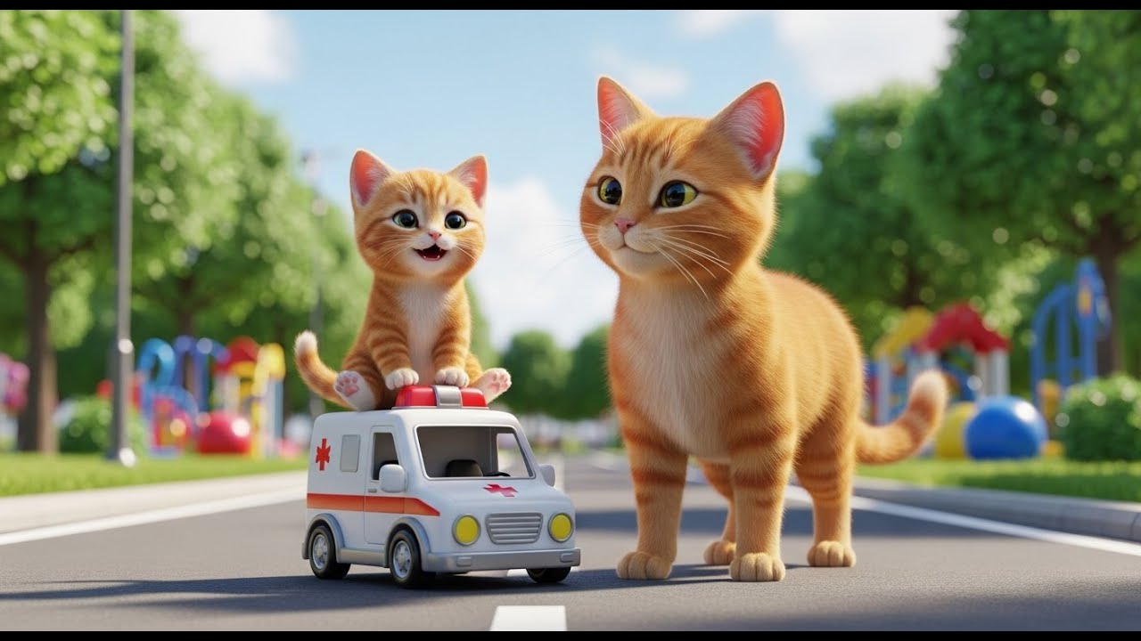 Mama Cat & Kitten’s Ambulance Dream 🚑 | A Heartwarming Kids Story About Hard Work & Love