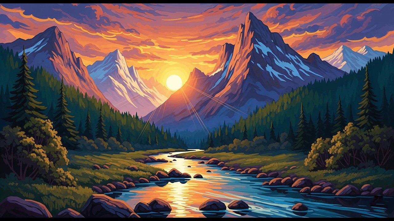 TV Art Slideshow | Peaceful Landscape Paintings | HD Relaxing Screensaver