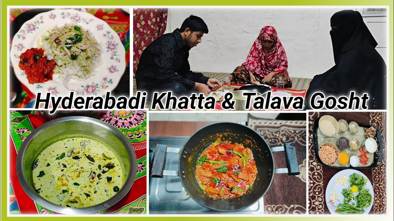 Hyderabadi phalli Til Ka Khatta & Tala Hua Gosht | Family Vlog