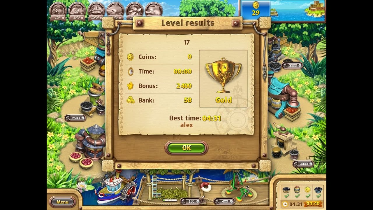 Farm Frenzy Gone Fishing only GOLD (level 17) Веселая ферма Рыбный день (Уровень 17) Золото