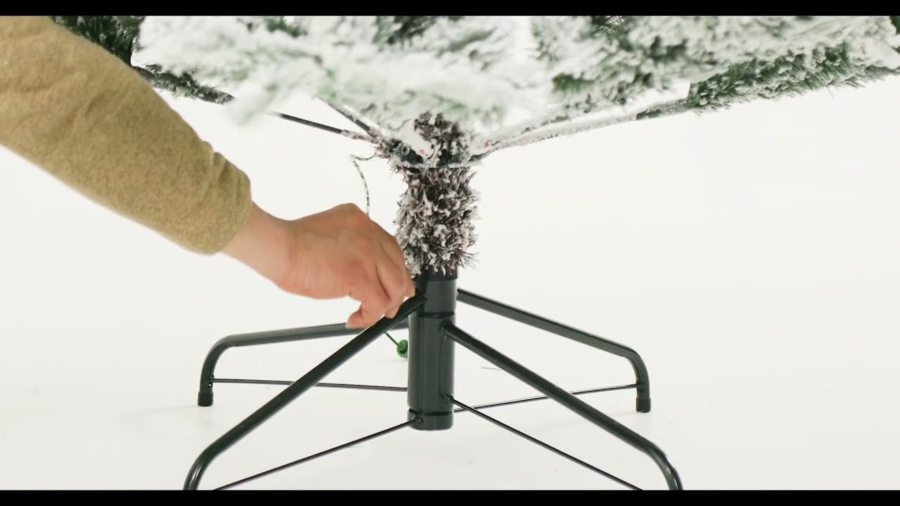 Assembly Instructions of Glitzhome 7.5ft Pre-Lit Flocked Fir Artificial Christmas Tree